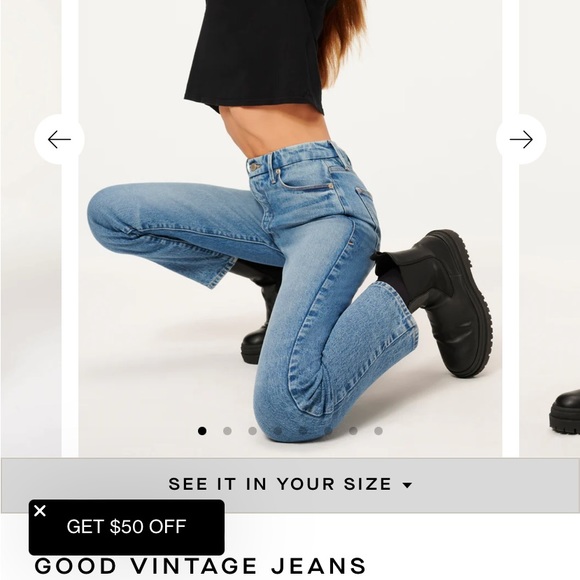 GOOD AMERICAN GOOD VINTAGE JEANS NEW WITH TAGS - Picture 2 of 10